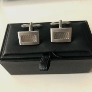 RW & CO Rectangular Silver Cuff Links